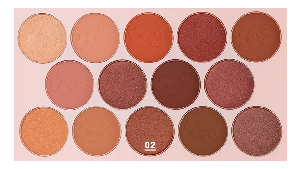 SOMBRA OJOS PALETA 14 TONOS VIBRANTE SUAVE DURADERA JHN - 2