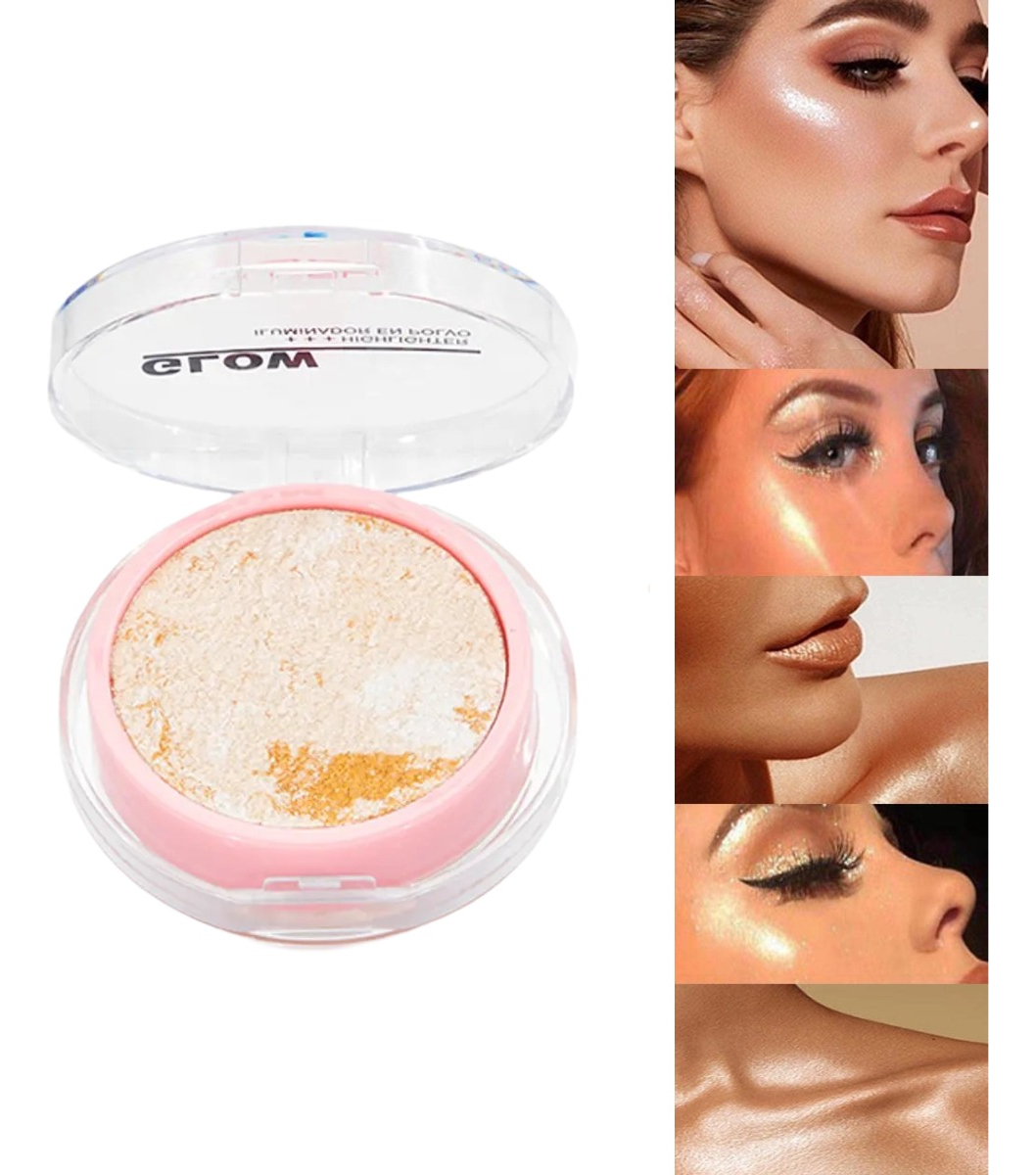 SET 2 ILUMINADOR POLVO ROSTRO BRILLO SUTIL LUMINOSIDAD JHN - 6