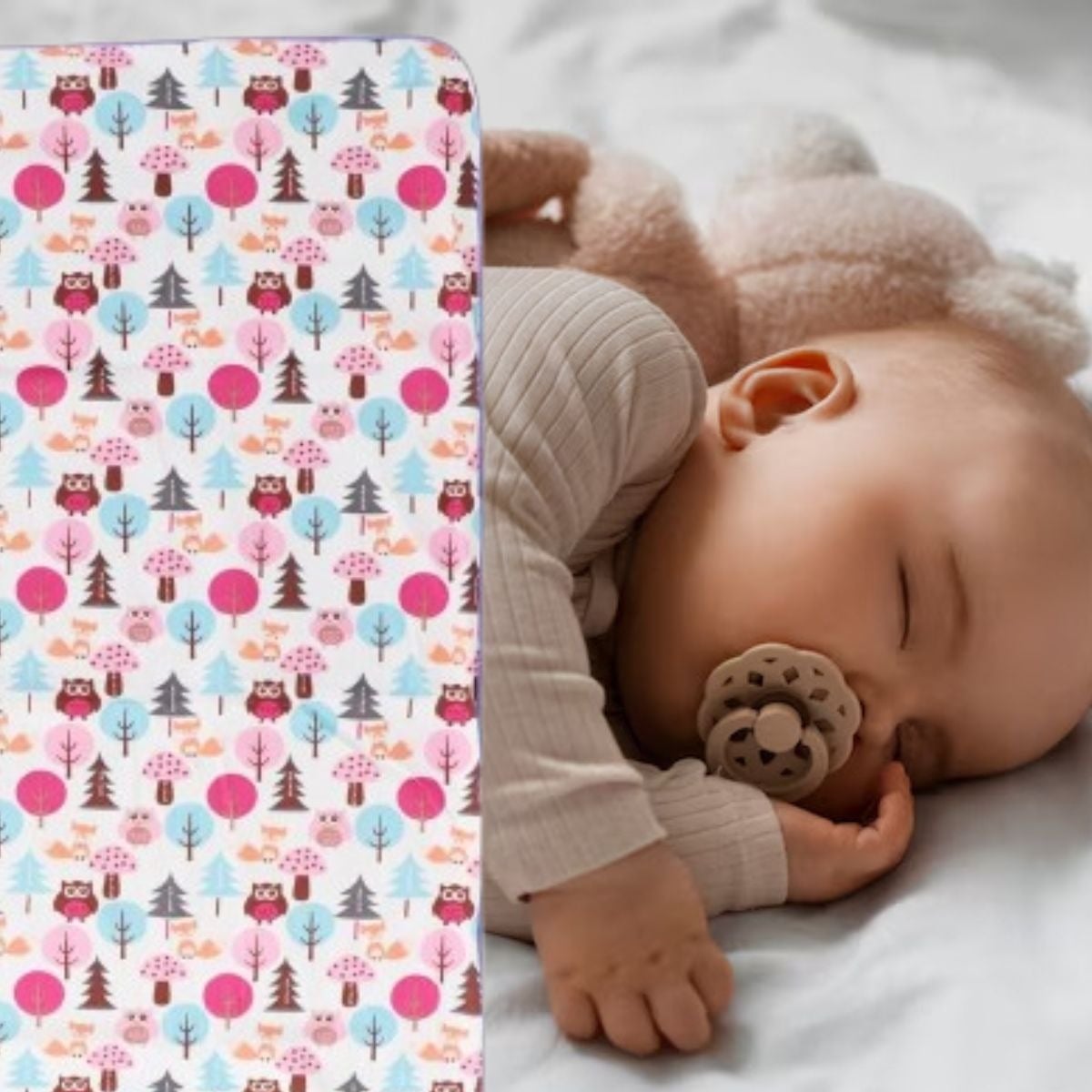 MANTA DE APEGO DOBLE CAPA PARA BEBES CUNA UNISEX SUAVE LAU - 9