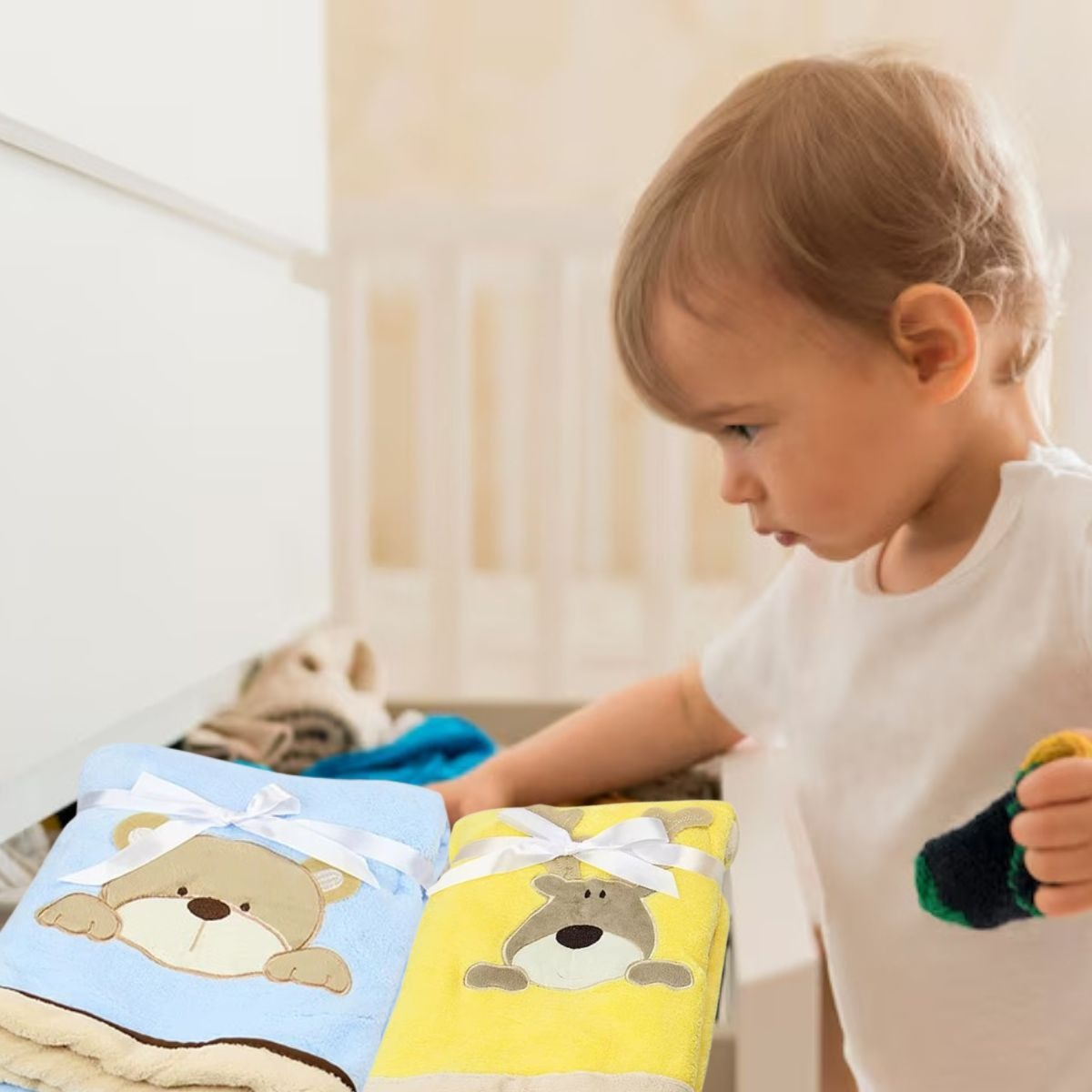 MANTA DE APEGO SUAVE CALIDA PARA BEBES COMODA LAU - 3