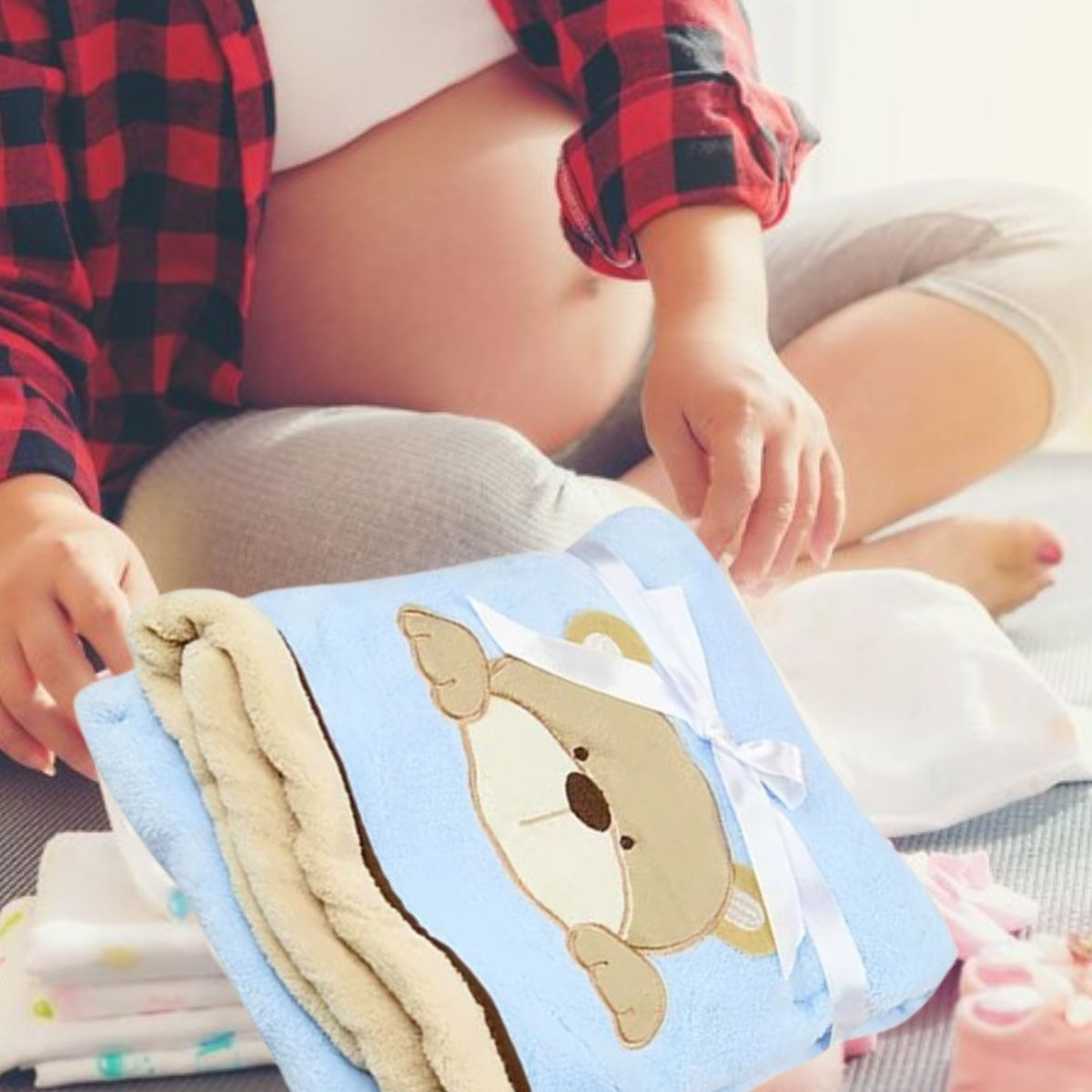 MANTA DE APEGO SUAVE CALIDA PARA BEBES COMODA LAU - 9