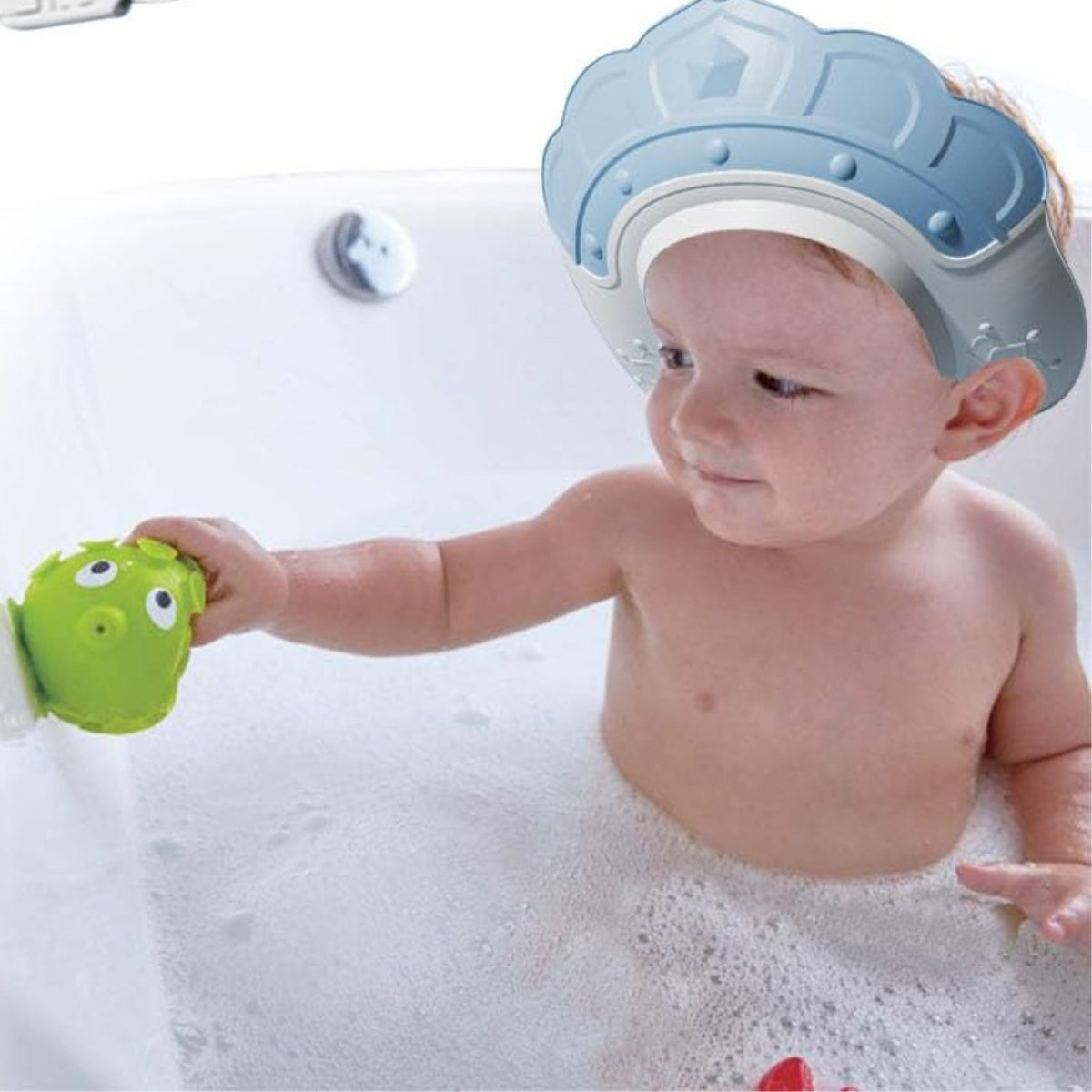 SET 3 VISERA GORRO DUCHA AJUSTABLE SUAVE BEBE LAU - 4