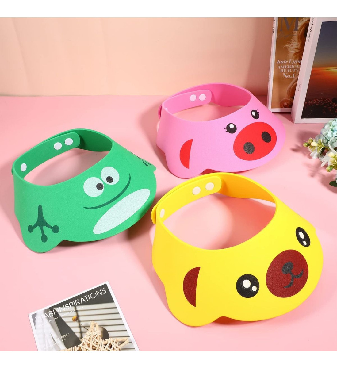 SET 10 VISERA GORRO DUCHA PROTECTOR OJOS 0-6 AÑOS LAU - 6