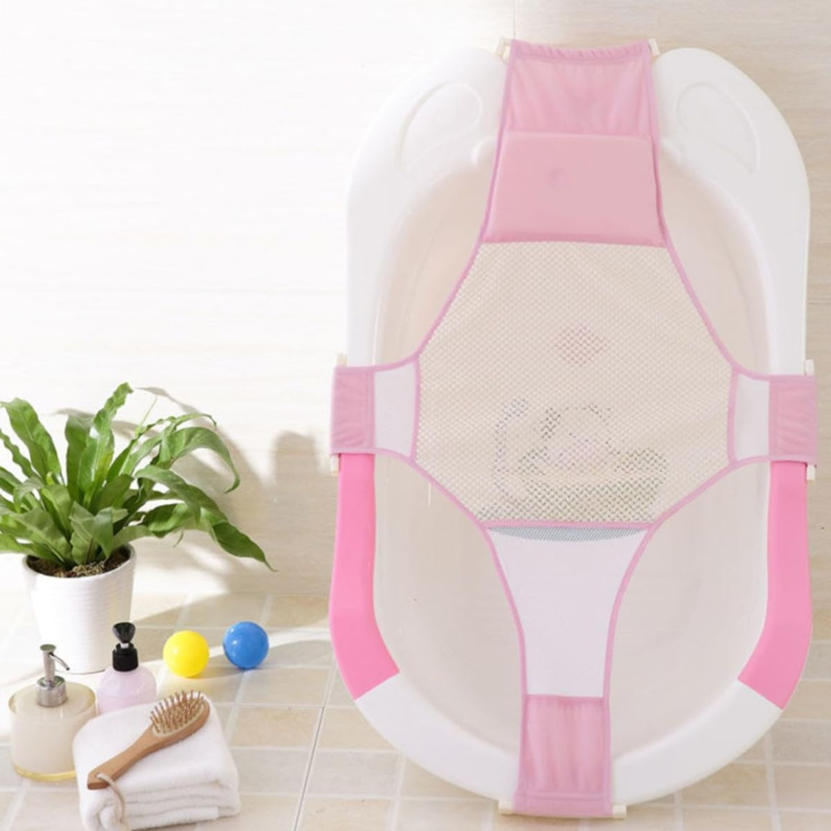 SET 2 ALMOHADILLA MALLA BAÑO ERGONOMICO SOPORTE BEBE LAU - 8