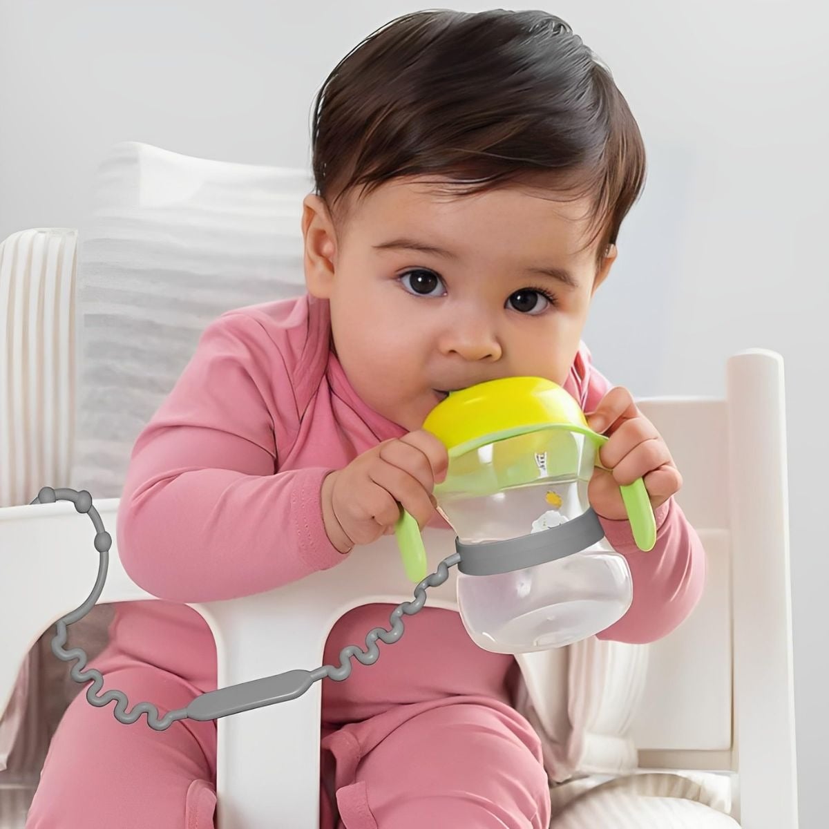SET 3 CADENA SUJETADORA PORTAMAMADERA JUGUETE VASOS BEBE LAU - 9