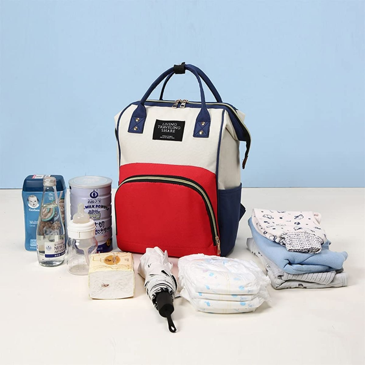 MOCHILA GRANDE IMPERMEABLE PARA ORGANIZADOR VIAJE BEBE LAU - 4