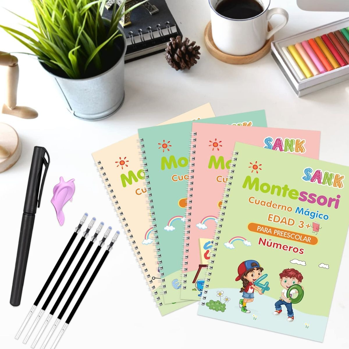 PACK 8 CUADERNOS MAGICOS APRENDIZAJES CALIGRAFIA NIÑOS LAU - 2
