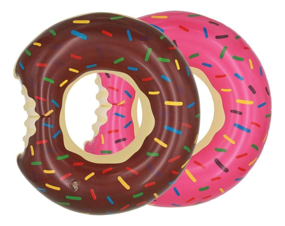 SET 3 FLOTADOR INFLABLE FORMA DONUT PARA PISCINA VERANO LAU - 1