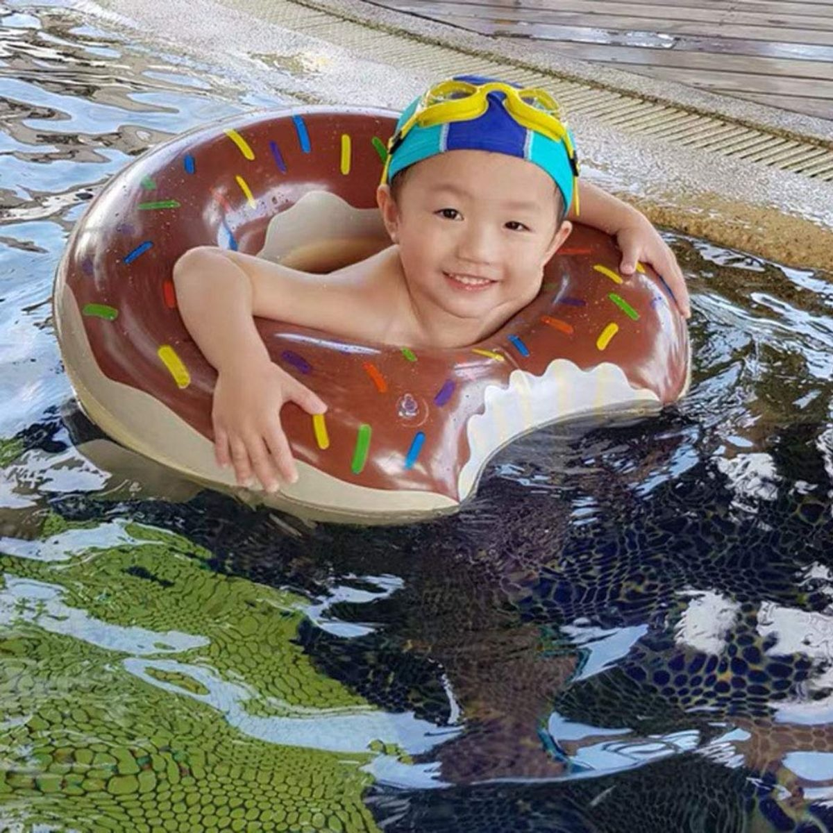 SET 3 FLOTADOR INFLABLE FORMA DONUT PARA PISCINA VERANO LAU - 10
