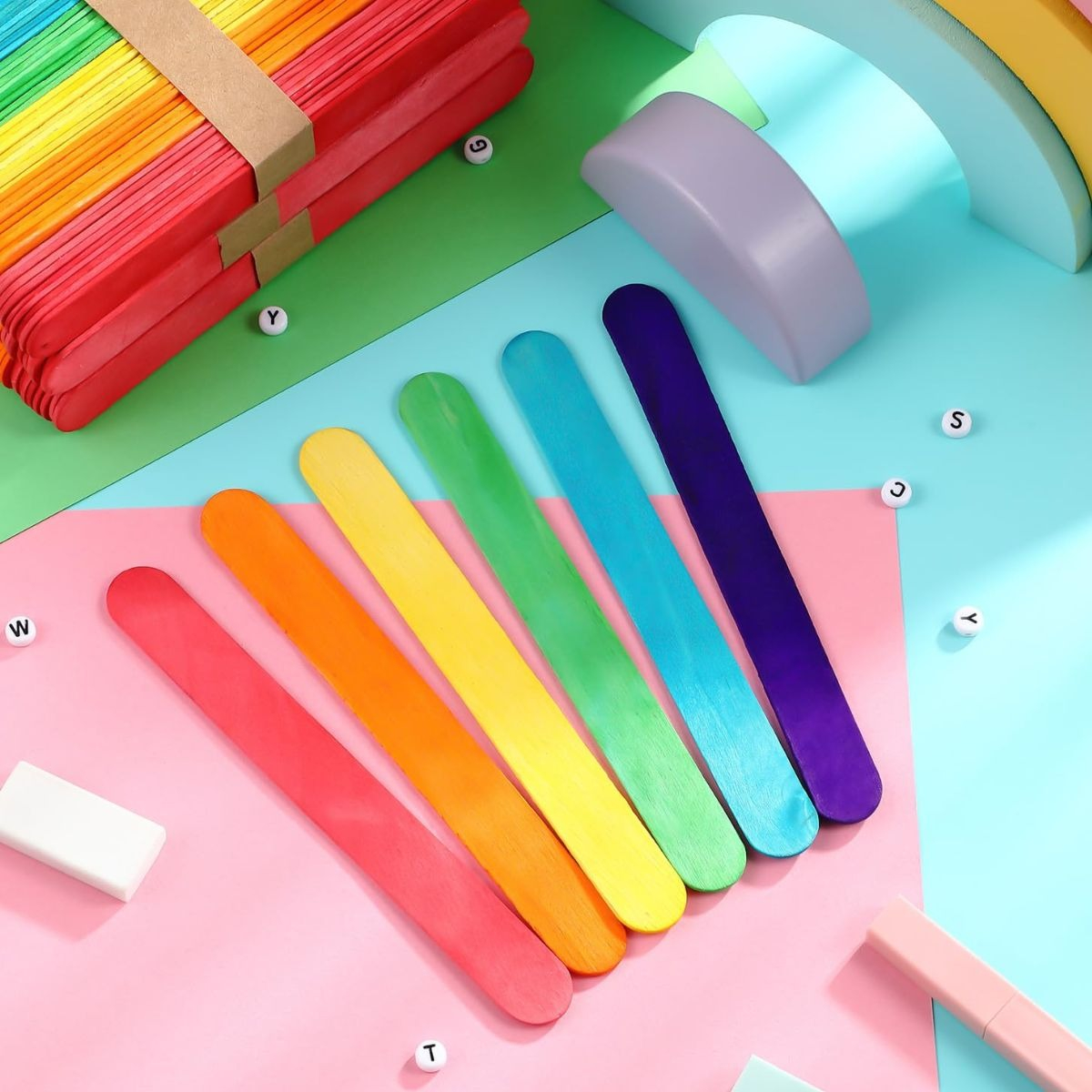 SET 8 PACK PALETAS DE COLORES DEPILACION ACTIVIDADES LAU - 6