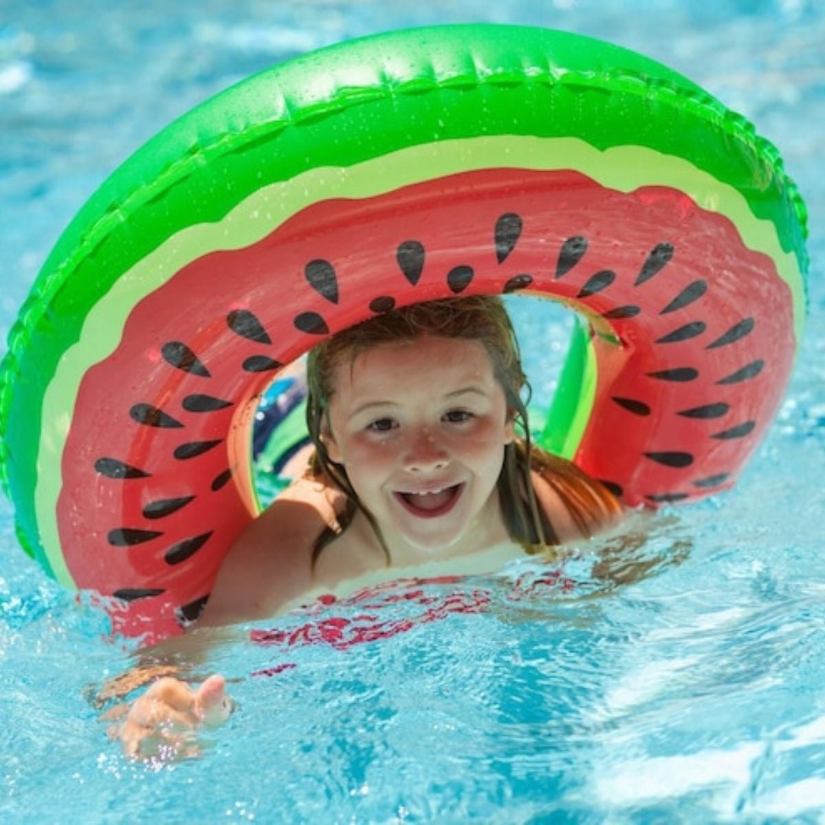 SET 3 FLOTADOR INFLABLE DE PISCINA DISEÑO SANDIA VERANO LAU - 5