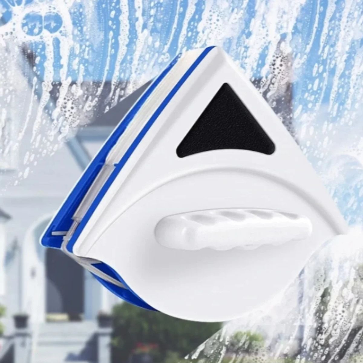 SET 2 LIMPIADORES MAGNETICOS DE VIDRIO DISEÑO TRIANGULAR LAU - 6