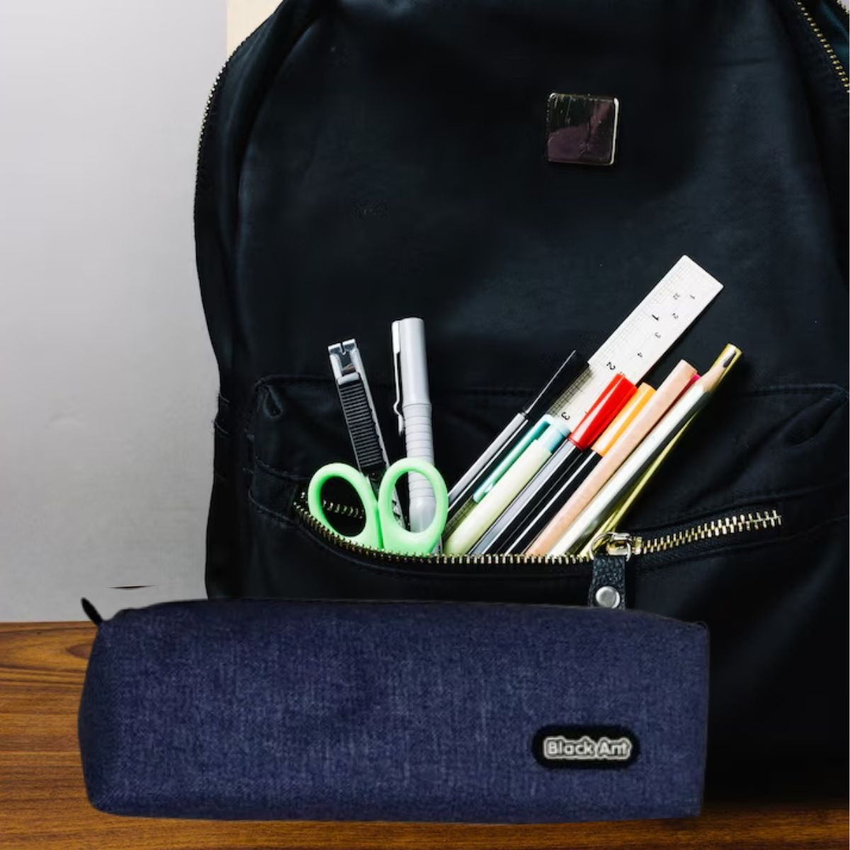 SET 4 ESTUCHES TUBULAR PORTA LAPICES BLACK ART ESCOLAR LAU - 2