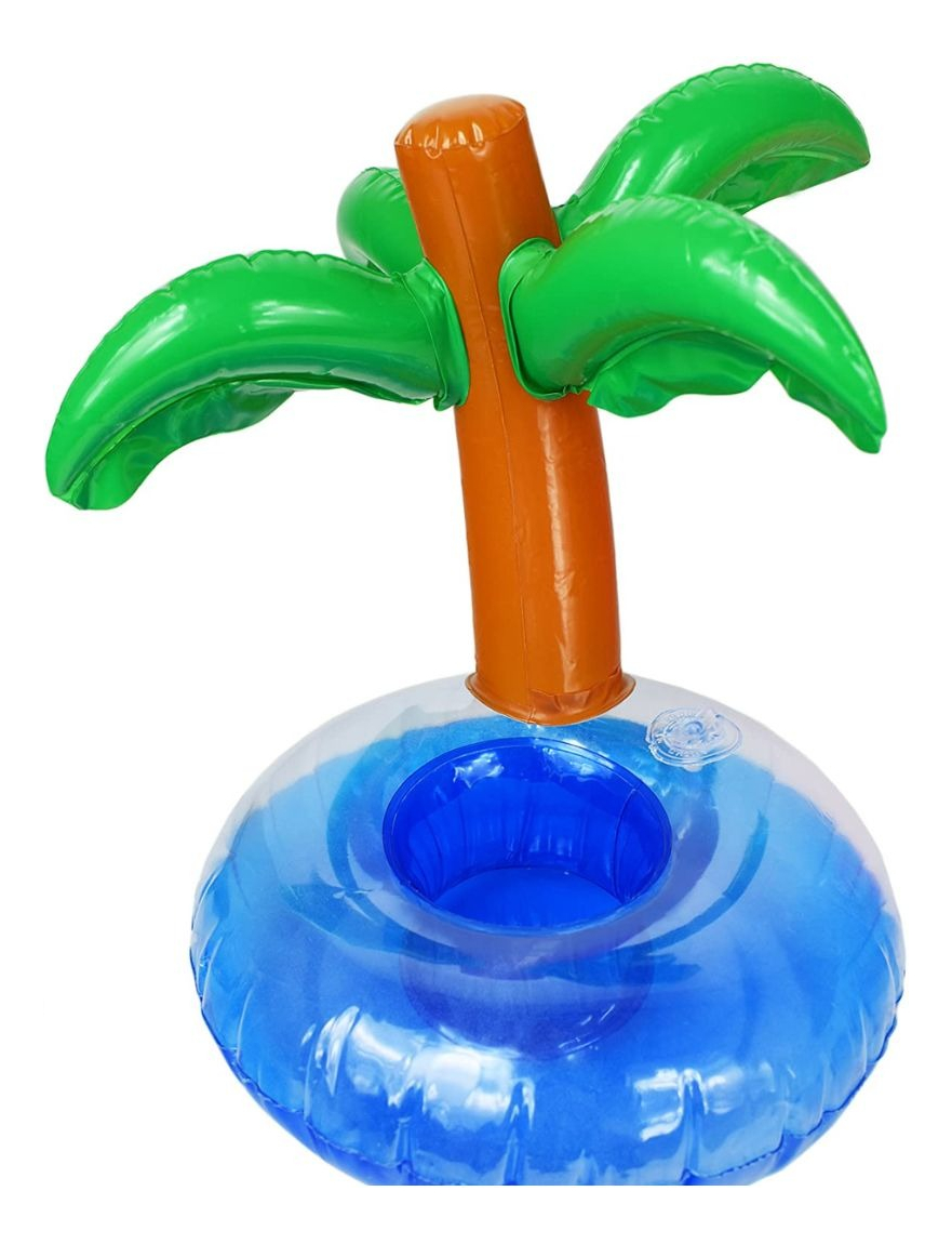 SET 8 PORTAVASOS INFLABLE PARA PISCINA SOPORTE BEBIDA LAU - 9