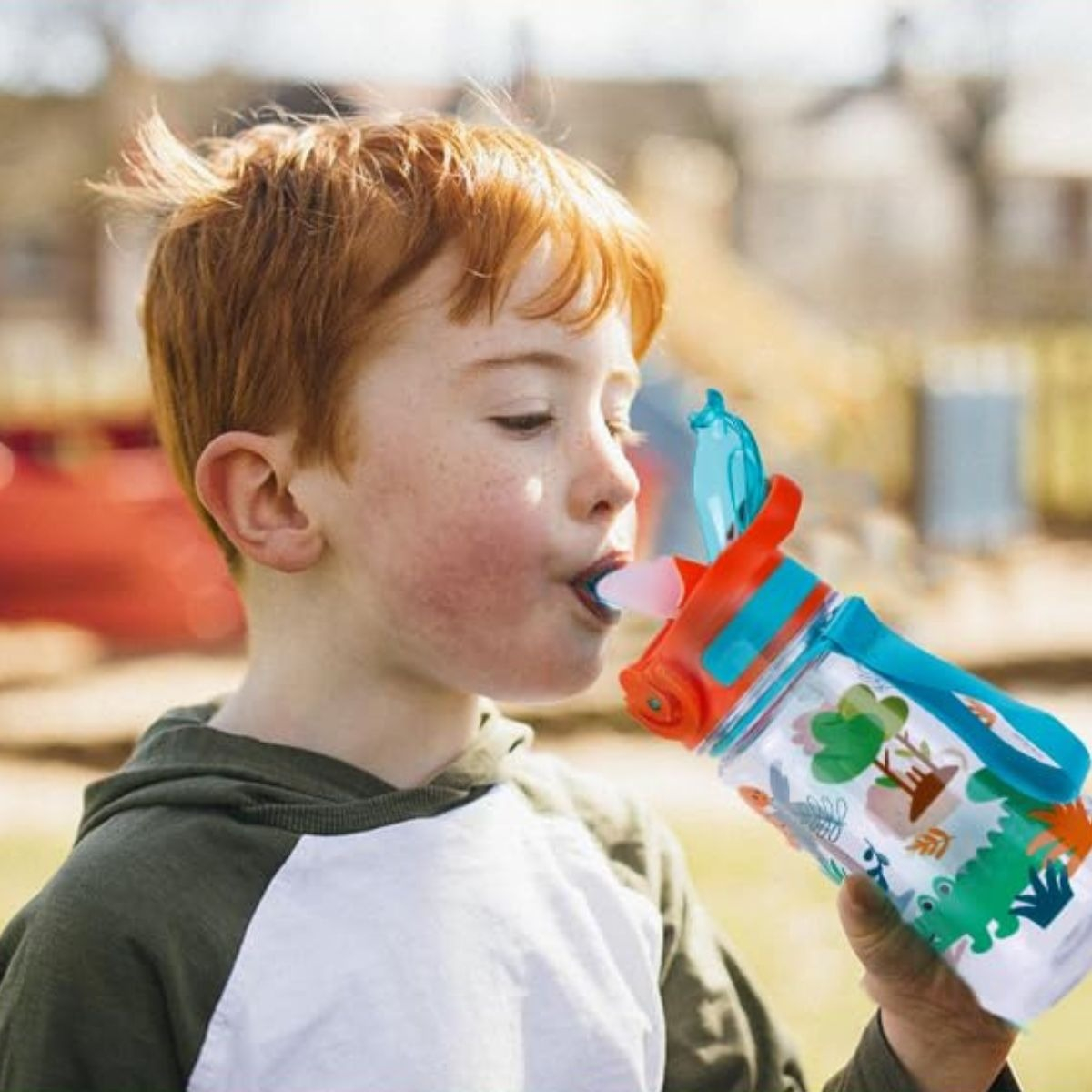 BOTELLA DE AGUA CON PAJITA DEPORTE INFANTIL NIÑOS LAU - 4