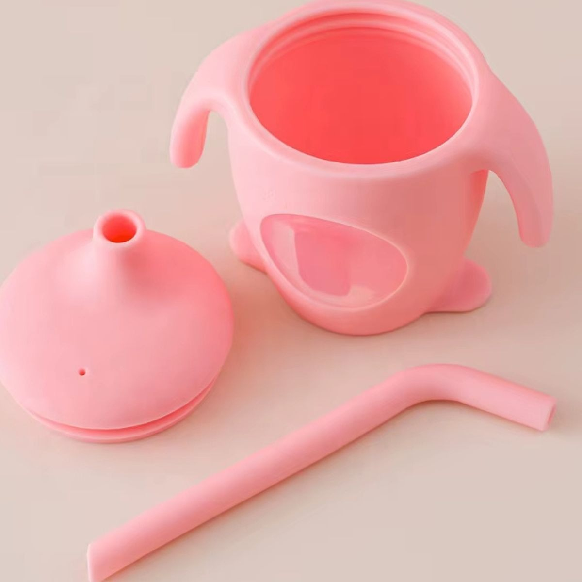 SET 2 VASOS DE INICIACION APRENDIZAJE CON BOQUILLA BEBE LAU - 5