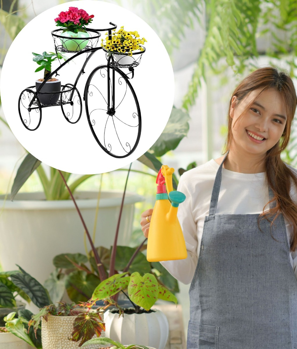 PORTA MACETA SOPORTE CREATIVO PLANTAS BICICLETA TRICICLO JHN - 6