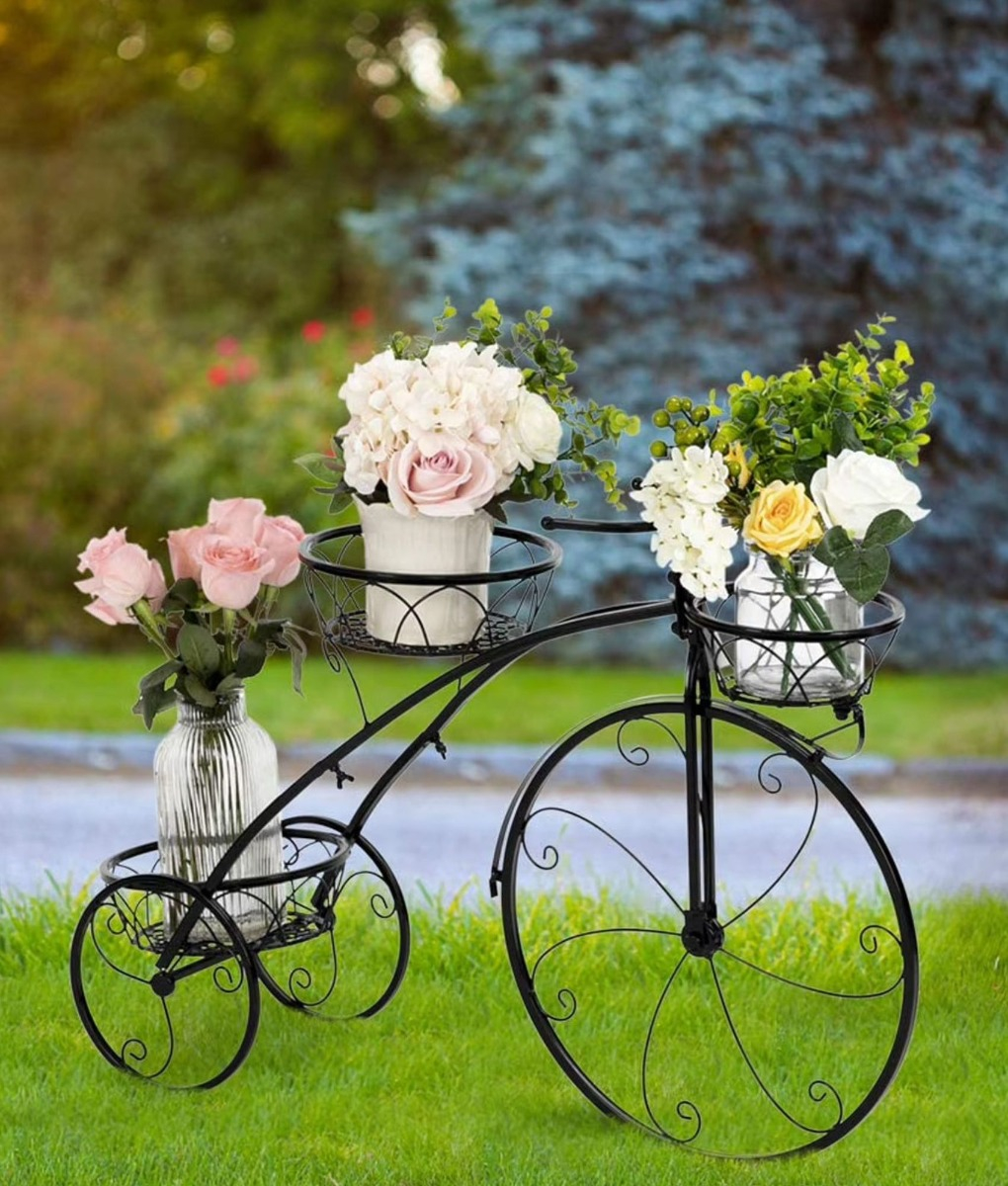PORTA MACETA SOPORTE CREATIVO PLANTAS BICICLETA TRICICLO JHN - 10