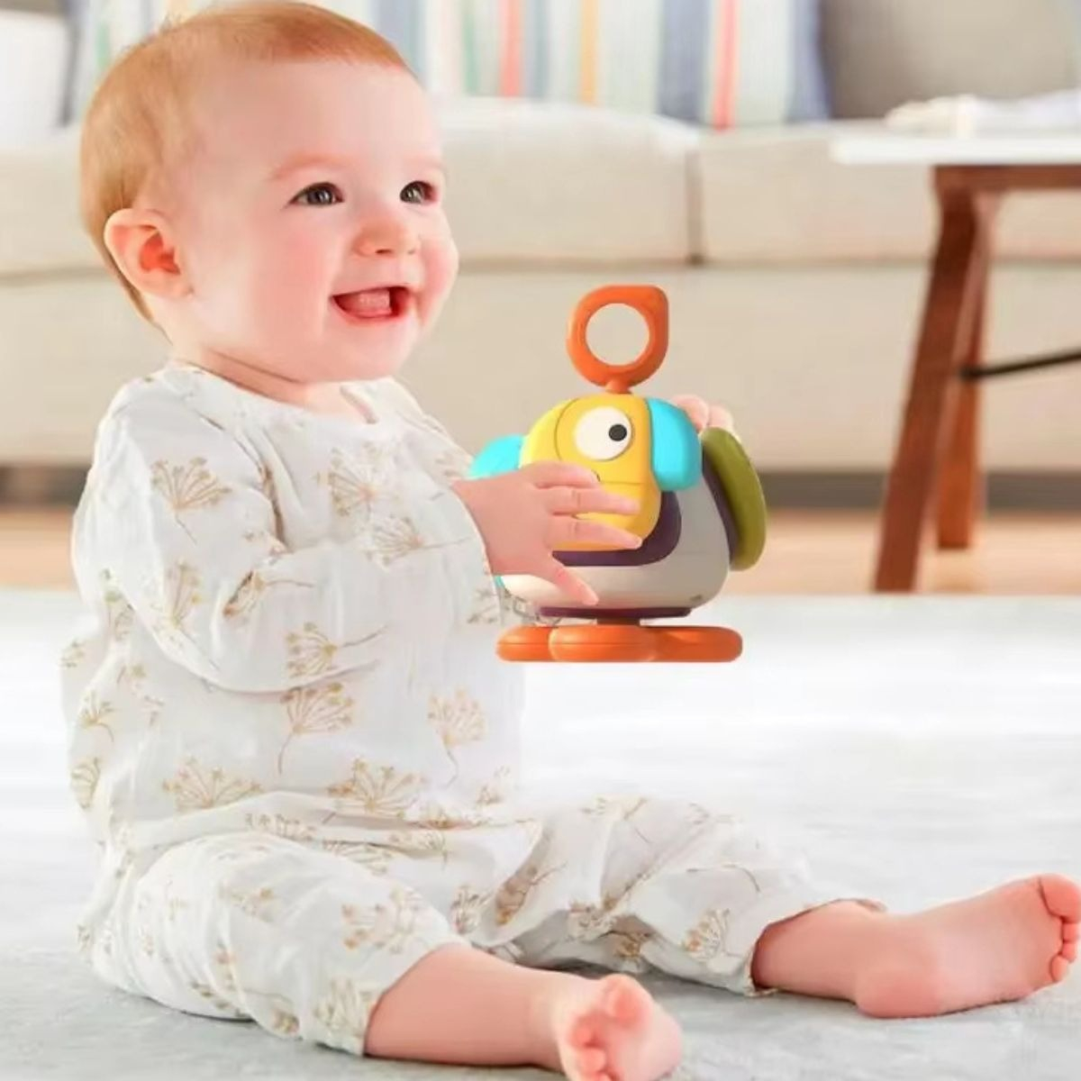 JUGUETE SENSORIAL MONTESSORI 2EN1 FORMA DE PELOTA BEBE LAU - 6