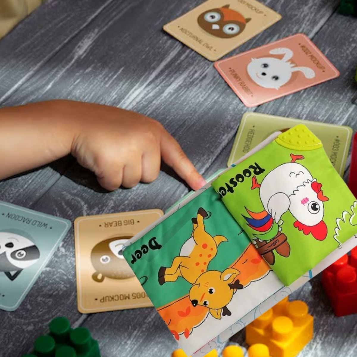 JUGUETE LIBRO DE TELA ANIMALES EDUCATIVO BEBE LAU - 6