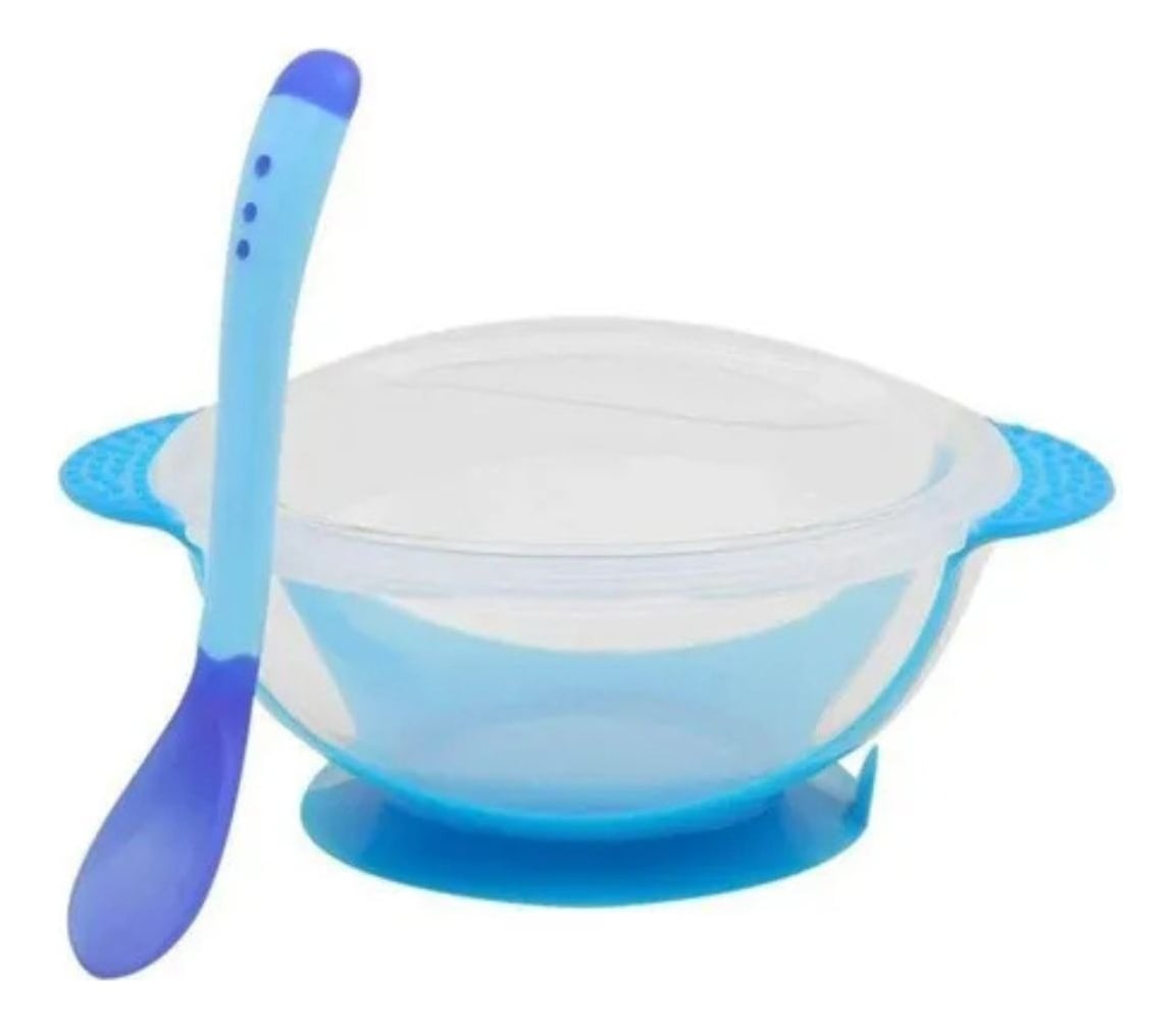 5 SET ALIMENTACION PLATO COMIDA INFANTIL CUCHARA BEBE LAU - 1