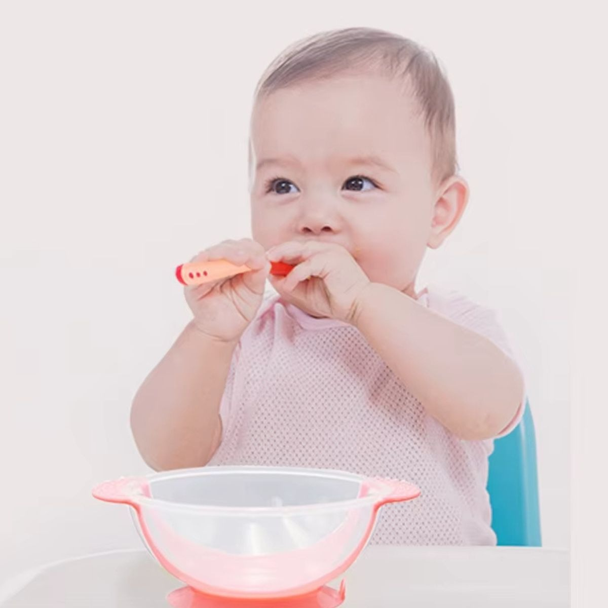 5 SET ALIMENTACION PLATO COMIDA INFANTIL CUCHARA BEBE LAU - 10