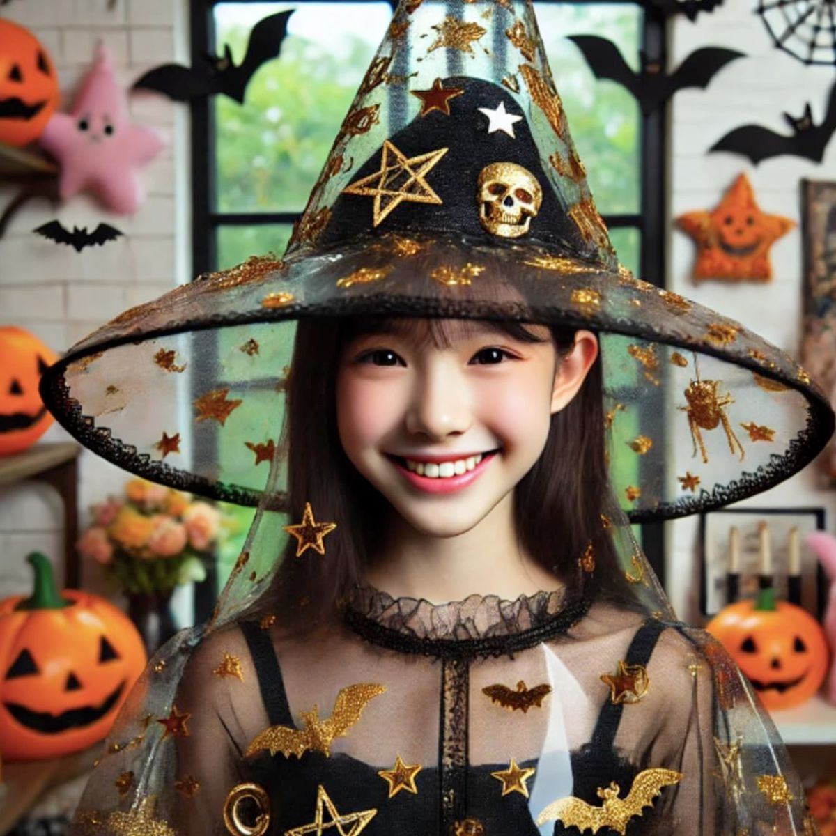 SOMBRERO BRUJA DISFRAZ HALLOWEEN UNISEX PACK X12 JHN - 4