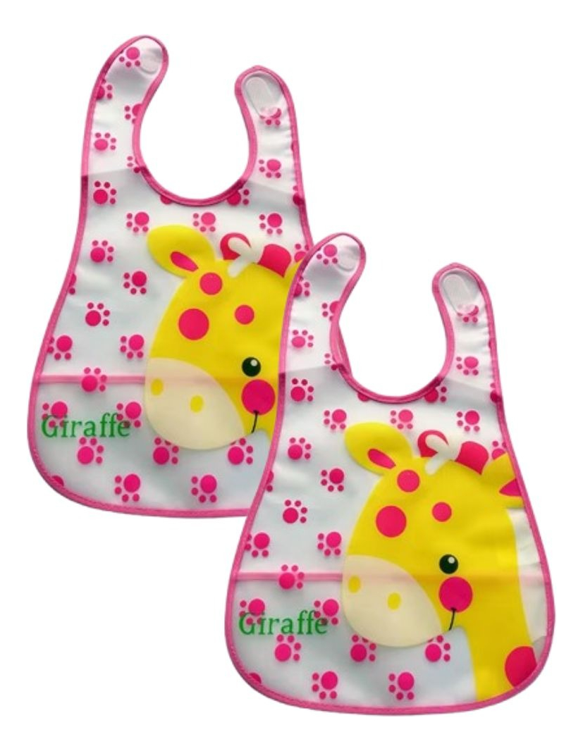 SET 8 BABERO IMPERMEABLE DIBUJOS ANIMADOS DIVERTIDO JHN - 3