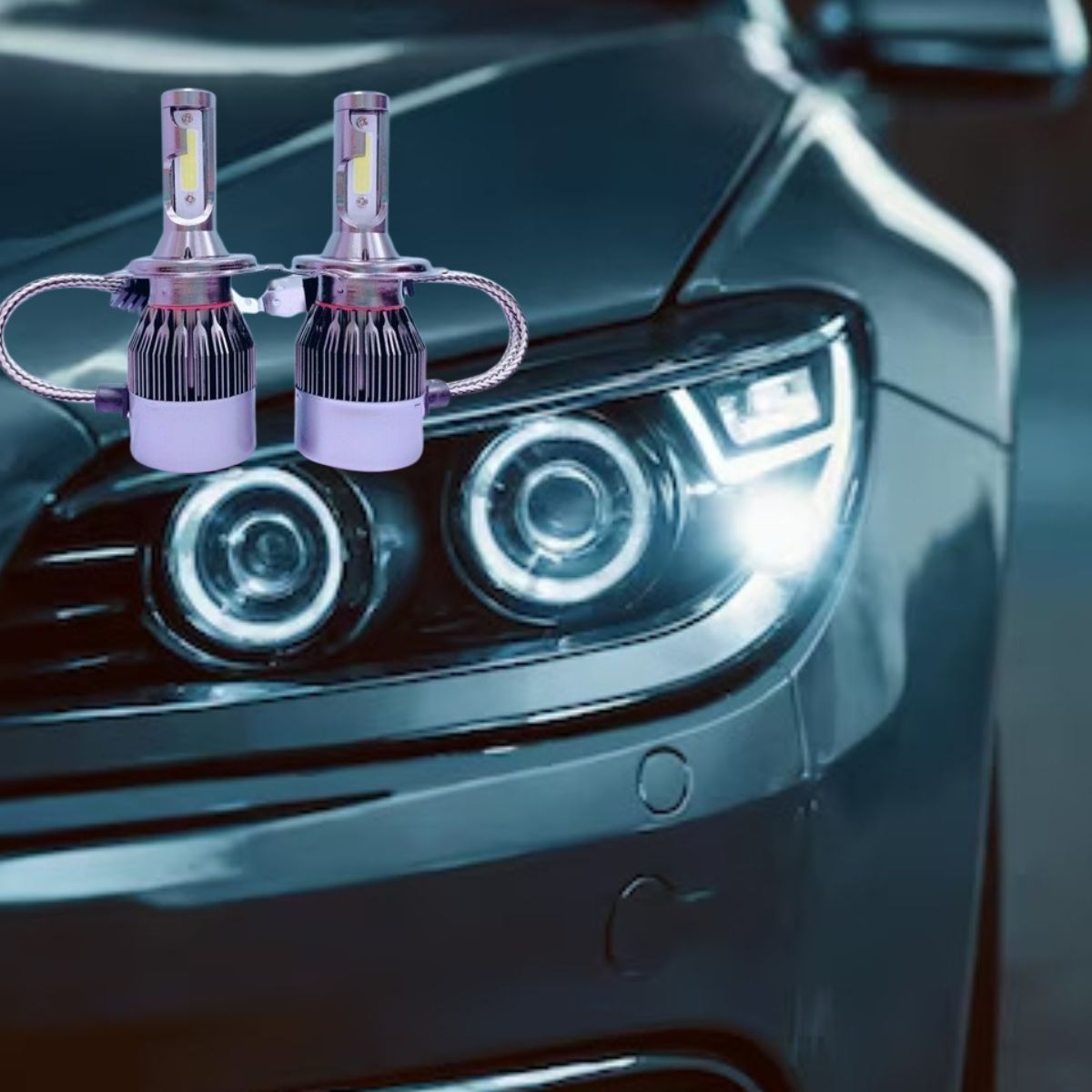 LUCES LED C8 MOTO AUTO VENTILADOR ALTA VELOCIDAD JHN - 2
