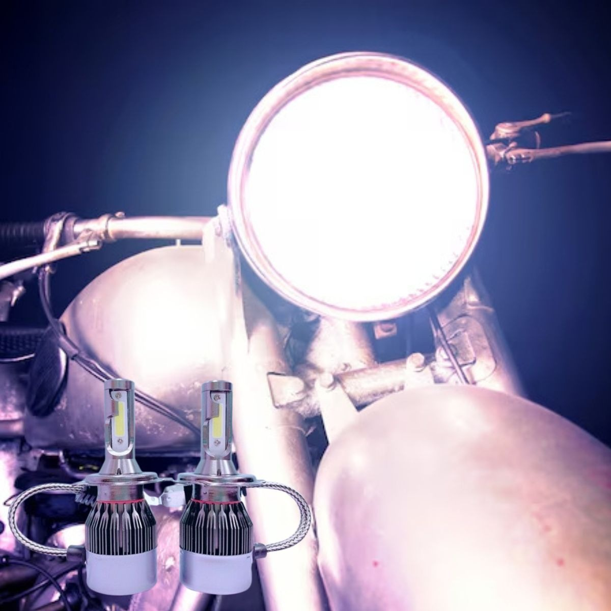 LUCES LED C8 MOTO AUTO VENTILADOR ALTA VELOCIDAD JHN - 4