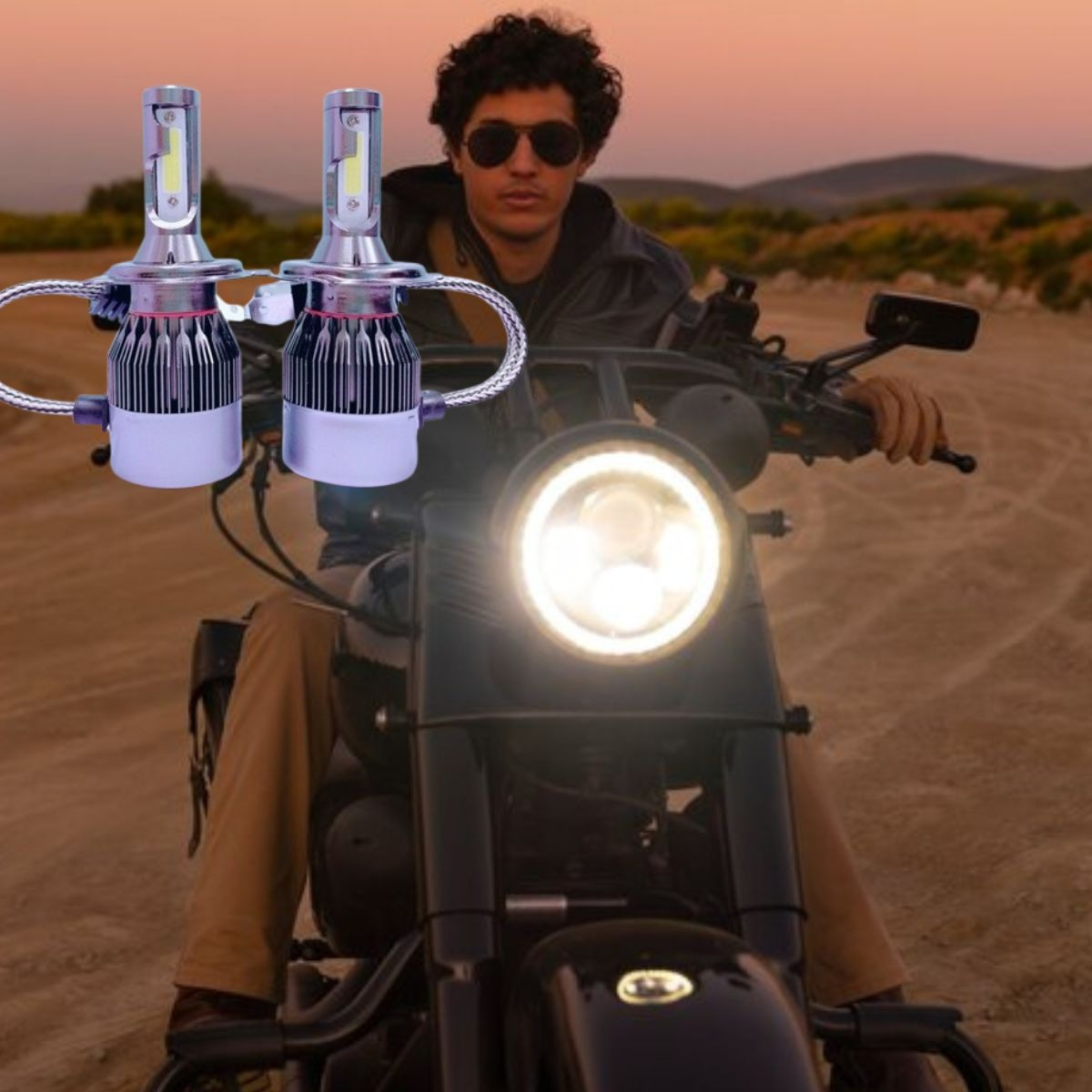 LUCES LED C8 MOTO AUTO VENTILADOR ALTA VELOCIDAD JHN - 5