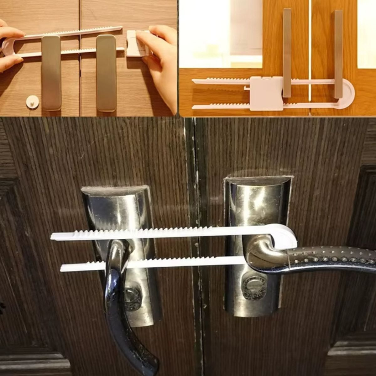 SET 4 CERRADURA SEGURIDAD PUERTA MUEBLE PROTECCION NIÑOS JHN - 7