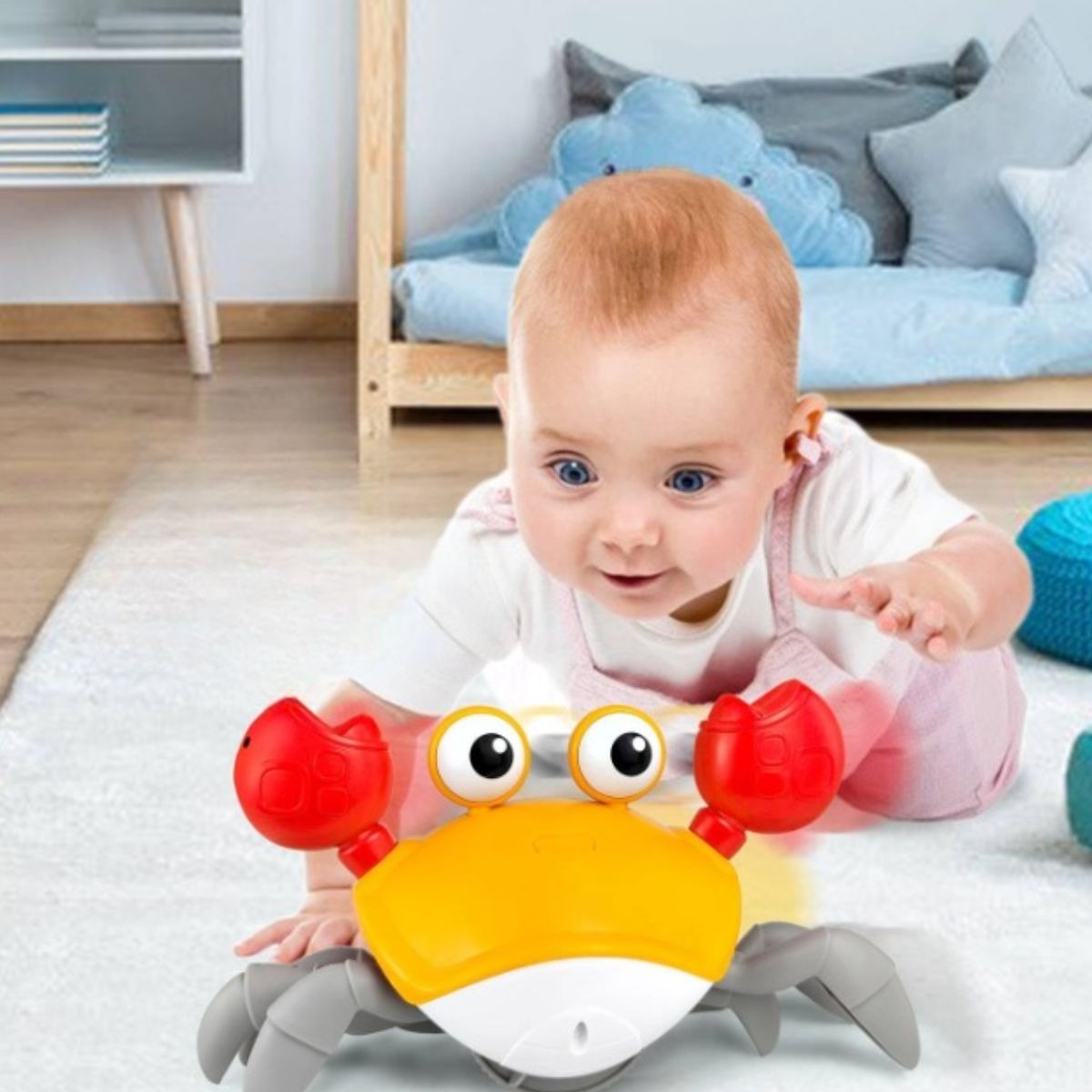 JUGUETE MUÑECO CANGREJO GATEANTE INTERACTIVO BEBE LAU - 10