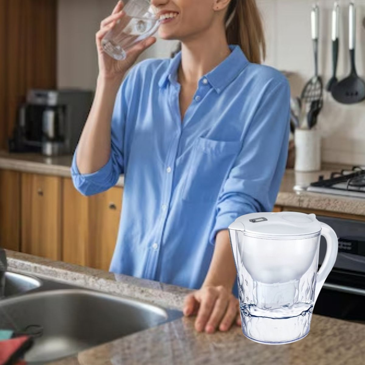 JARRA DE AGUA 3,5 L PURIFICA FILTRA MODERNA  COCINA LAU - 10