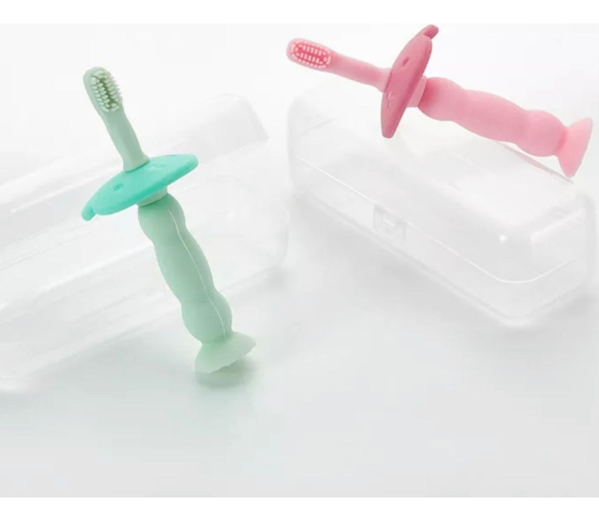 SET 2 CEPILLOS DE DIENTES SILICONA ERGONOMICO BEBE LAU - 8