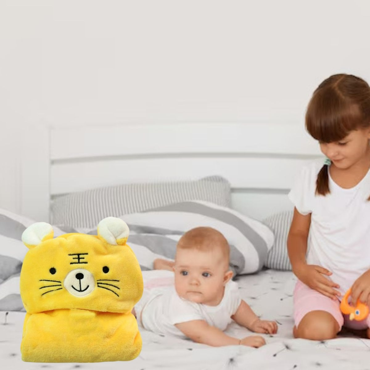MANTA CON CAPUCHA INFANTIL DISEÑO ANIMALES ABRIGO BEBE LAU - 4