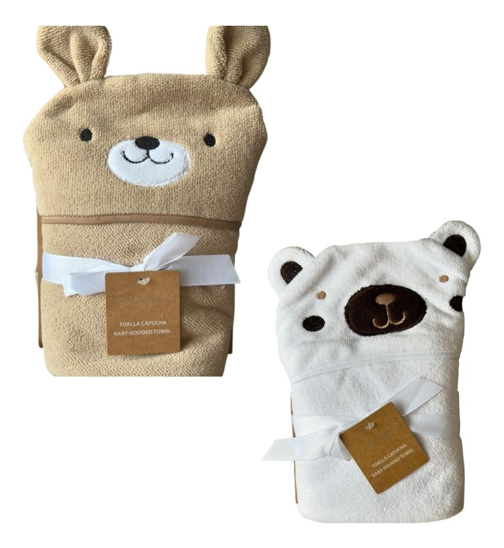 TOALLA DE BAÑO IINFANTIL + CAPUCHA SUAVE ABSORBENTE BEBE LAU - 5