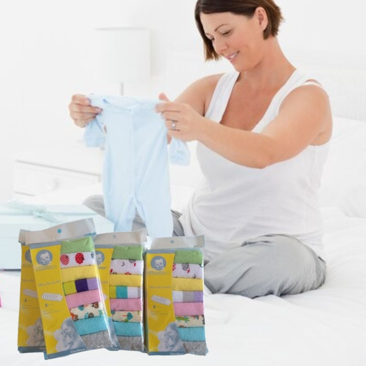 4 PACK DE SET DE TOALLITAS DE ALGODON PARA BEBE LAU - 2