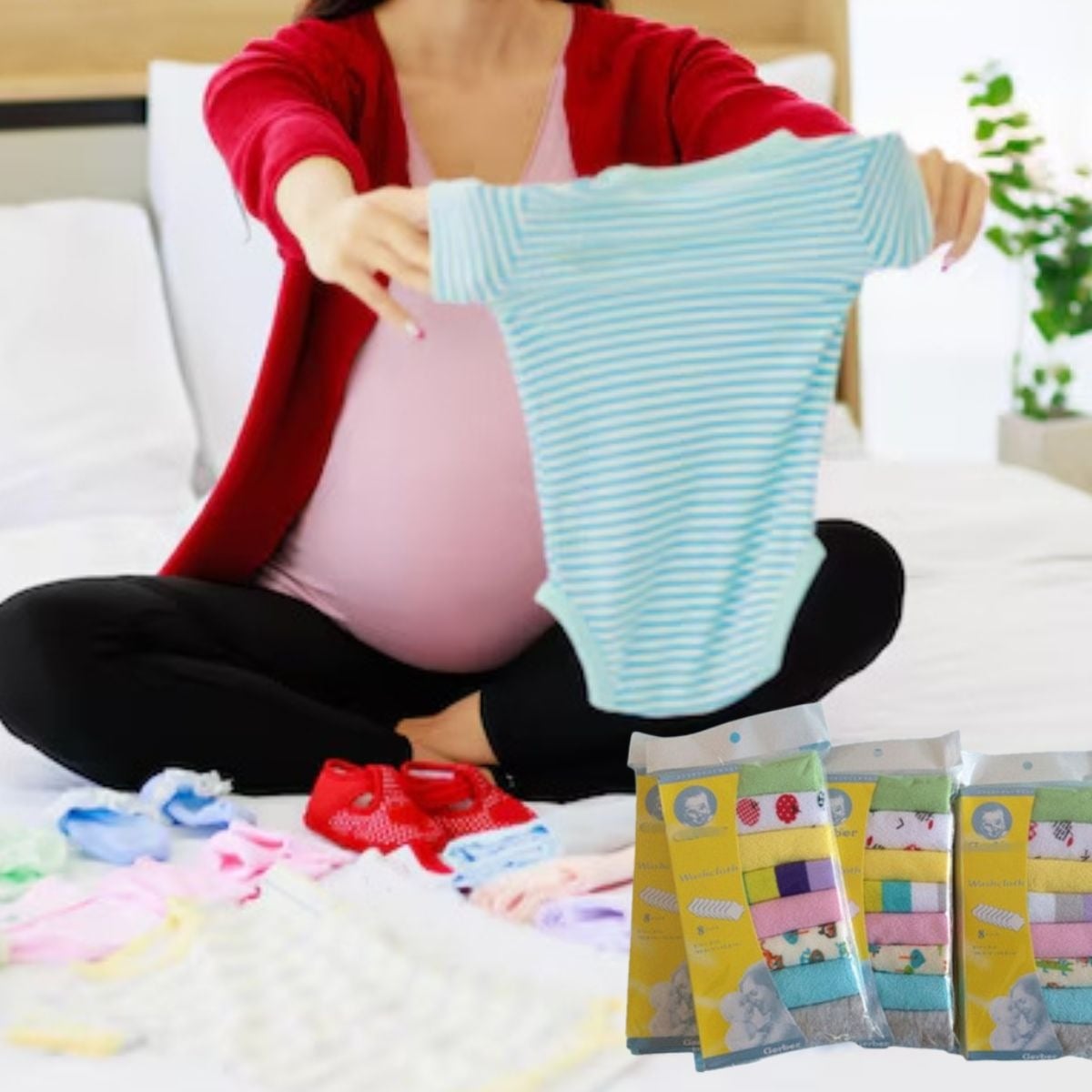 4 PACK DE SET DE TOALLITAS DE ALGODON PARA BEBE LAU - 3