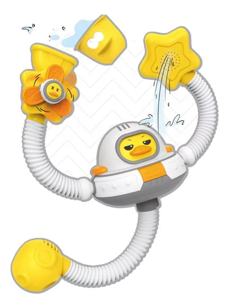 JUGUETE REGADERA BAÑO DE PATO ASTRONAUTA DIVERTIDA BEBE LAU - 1