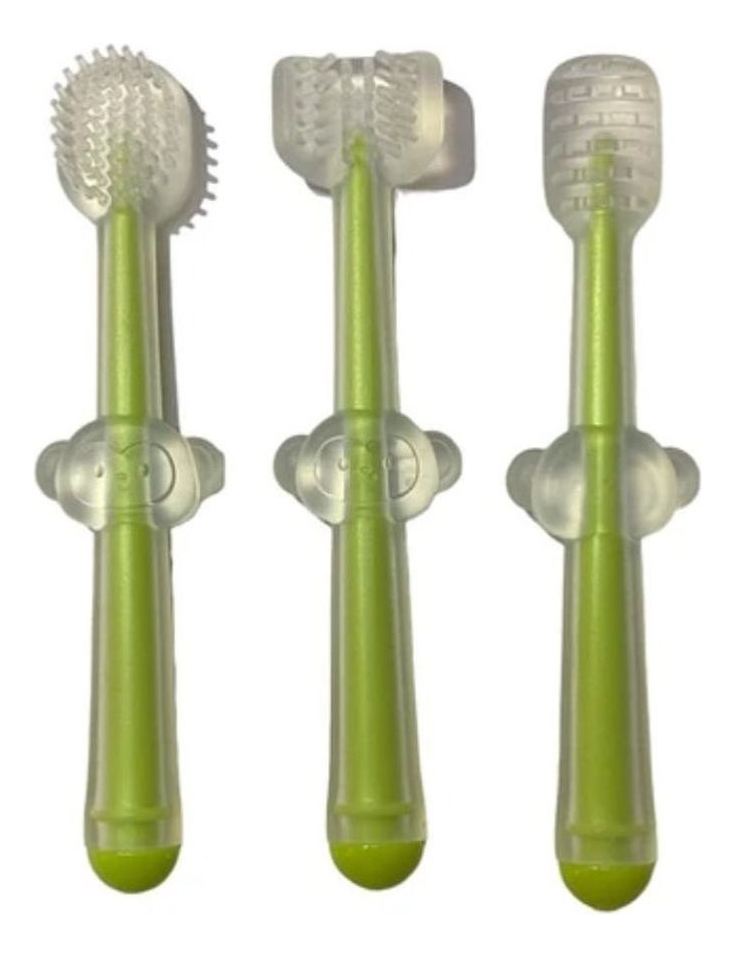 SET 5 CEPILLOS DE DIENTES SILICONA SUAVE PARA BEBE LAU - 1
