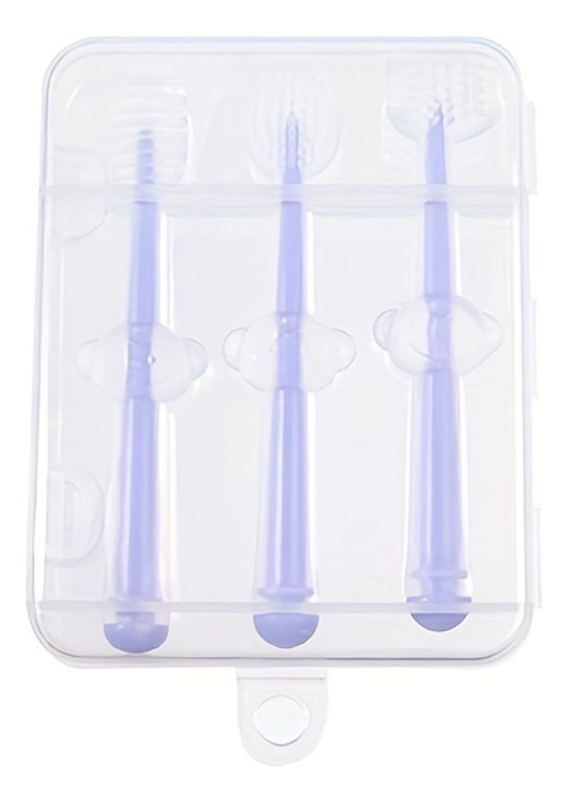 SET 5 CEPILLOS DE DIENTES SILICONA SUAVE PARA BEBE LAU - 5