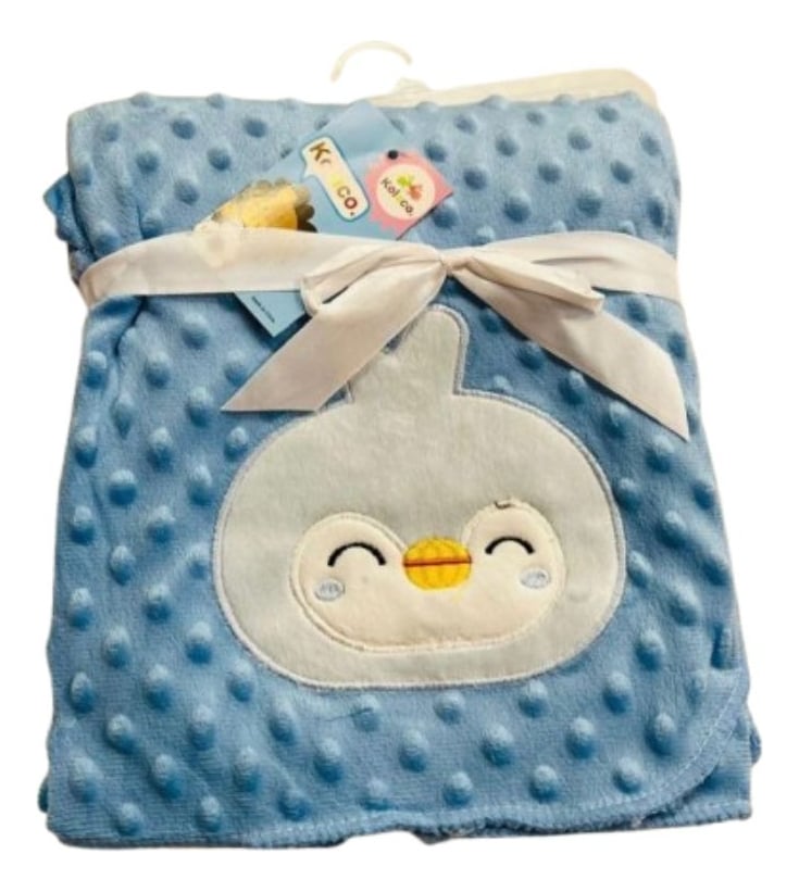 MANTA DE POLAR INFANTIL SUAVE ABRIGO PARA BEBE LAU - 1