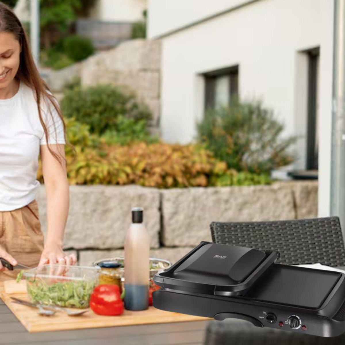 PARRILA MULTIFUNCIONAL DOBLE CAPA ASADOR GRILL LAU - 9