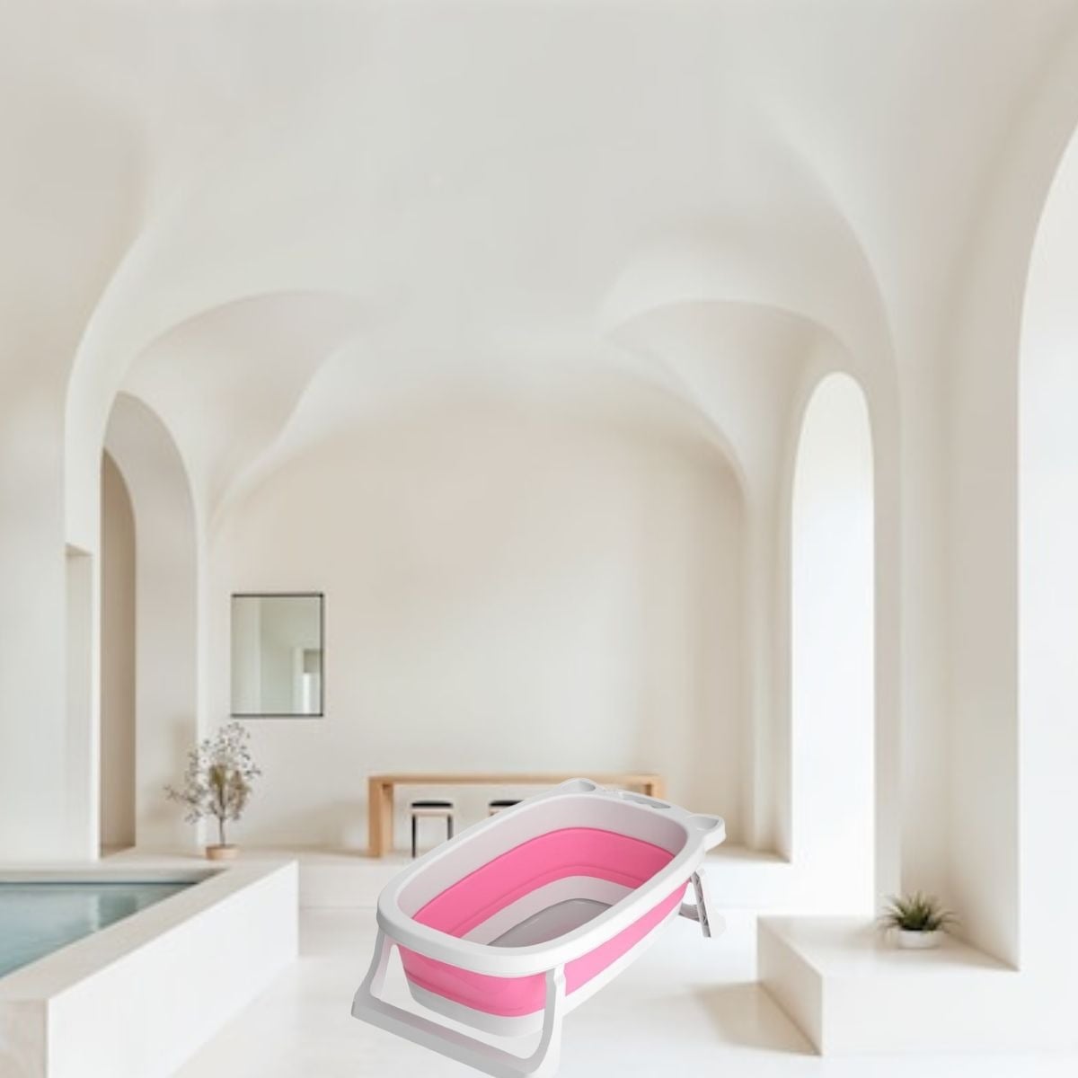 BAÑERA MULTIFUNCIONAL PLEGABLE DIVERTIDA PARA BEBE LAU - 2