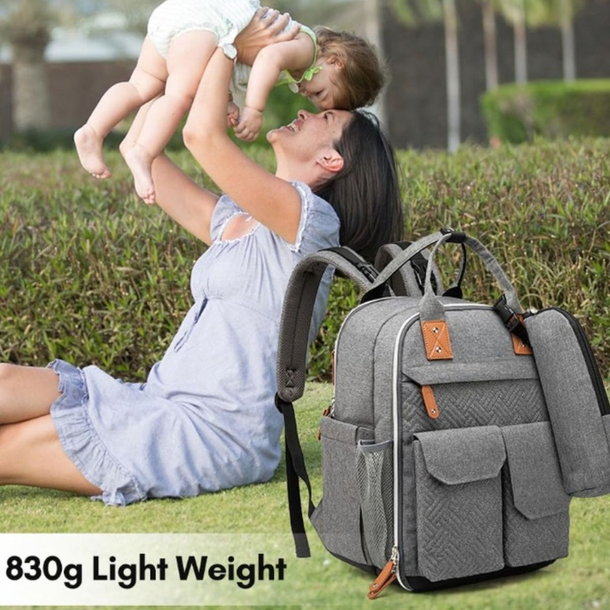 MOCHILA PAÑELERA MULTIFUNCIONAL MATERNIDAD BEBE LAU - 2