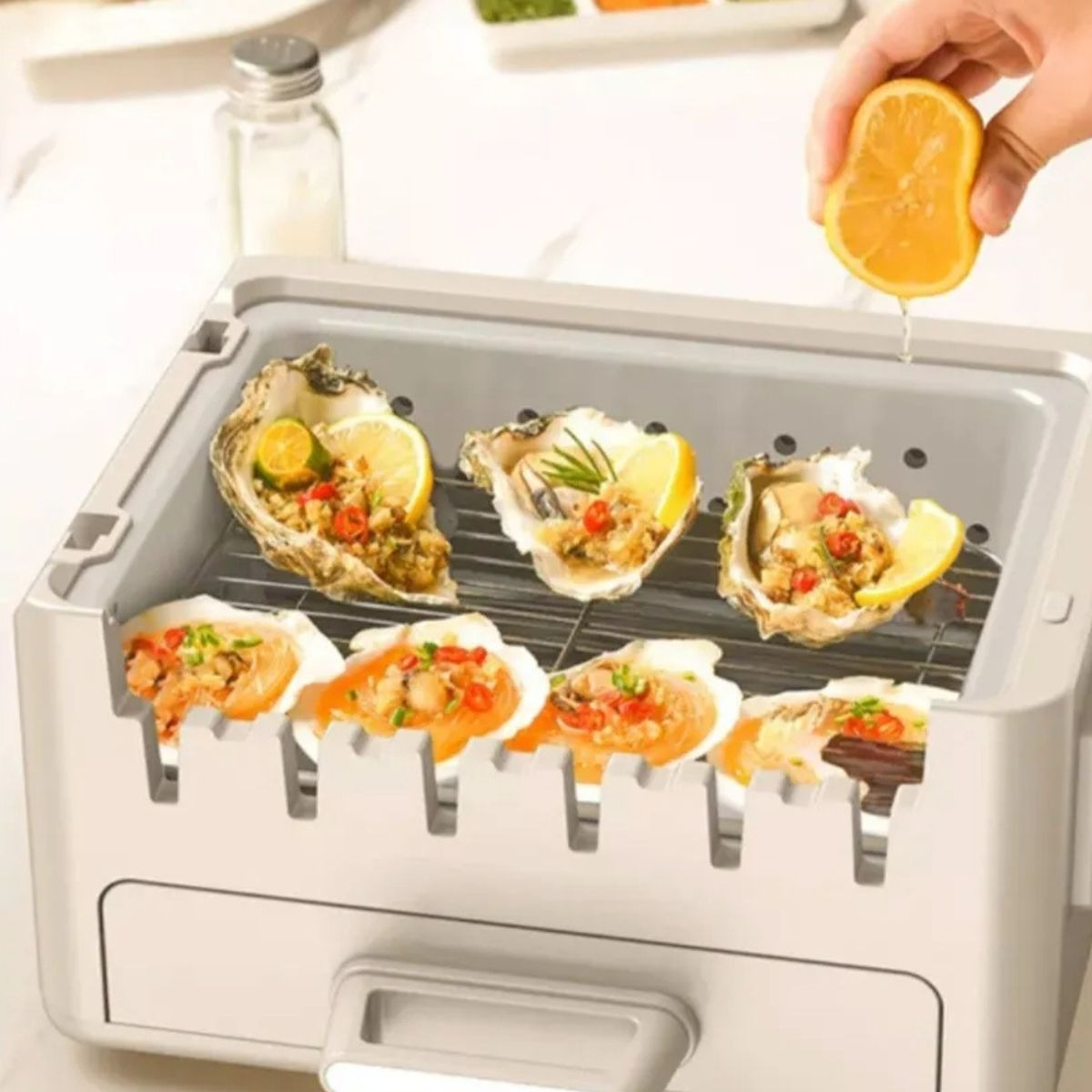 PARRILA MULTIFUNCIONAL DOBLE CAPA ASADOR GRILL LAU - 8