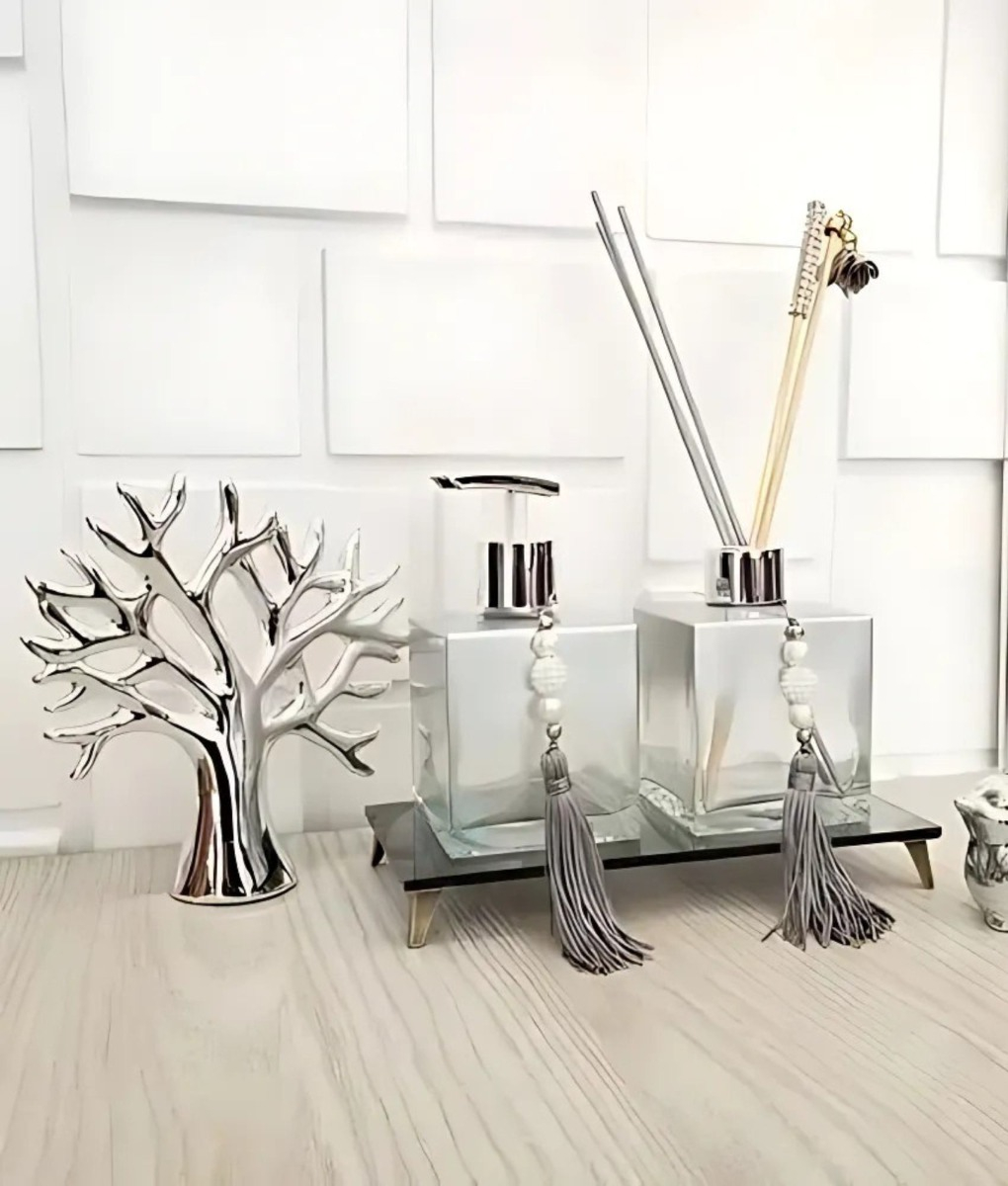 SET 3 FIGURA DECORATIVA ARBOL ESCULTURA NATURALEZA JHN - 6