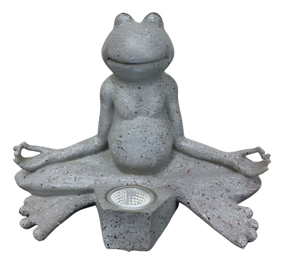 FIGURA DECORATIVA SOLAR RANA YOGA JARDIN MEDITACION JHN - 1