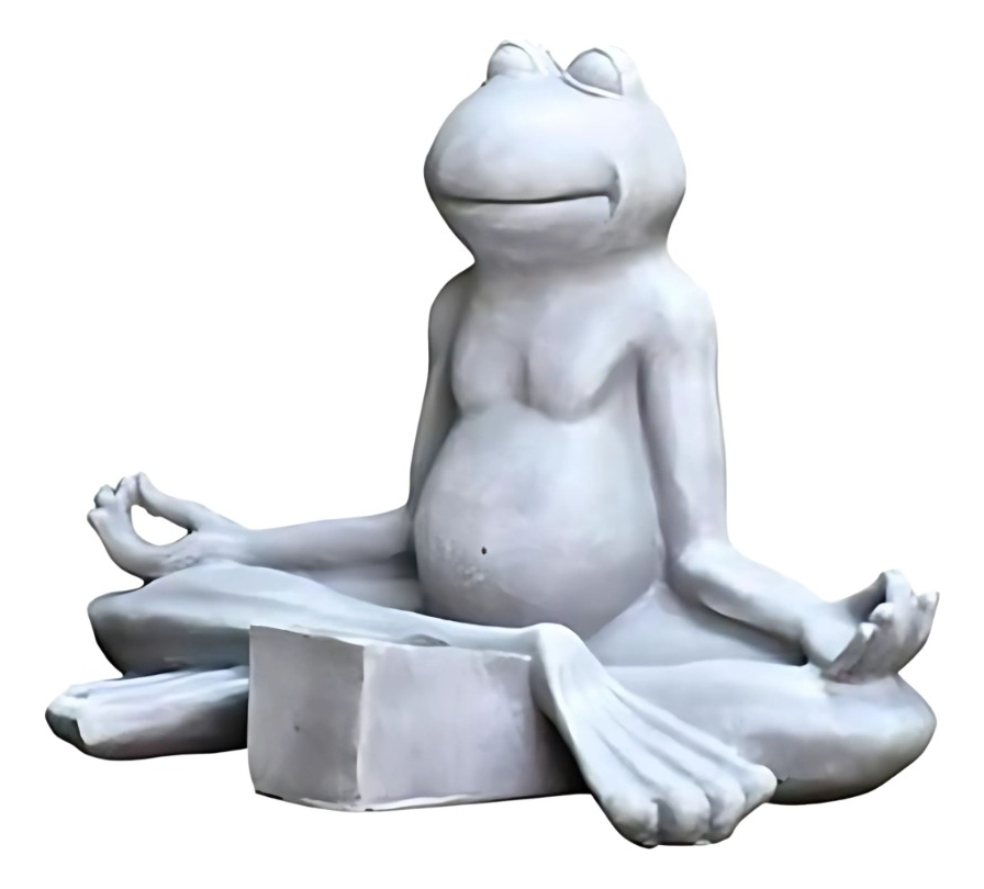 FIGURA DECORATIVA SOLAR RANA YOGA JARDIN MEDITACION JHN - 3